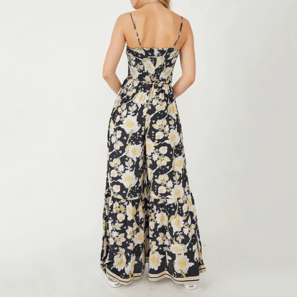 Free People Little of‎ Your Love Jumpsuit in Moonless Combo Sz L - Picture 6 of 8
